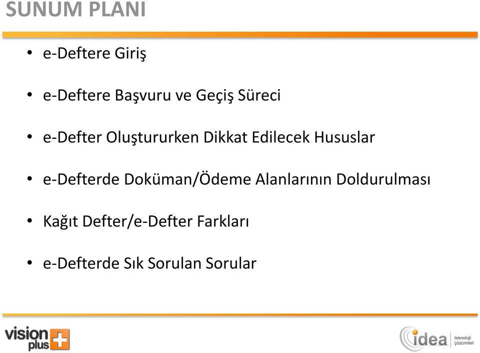 e-defterde Doküman/Ödeme Alanlarının Doldurulması