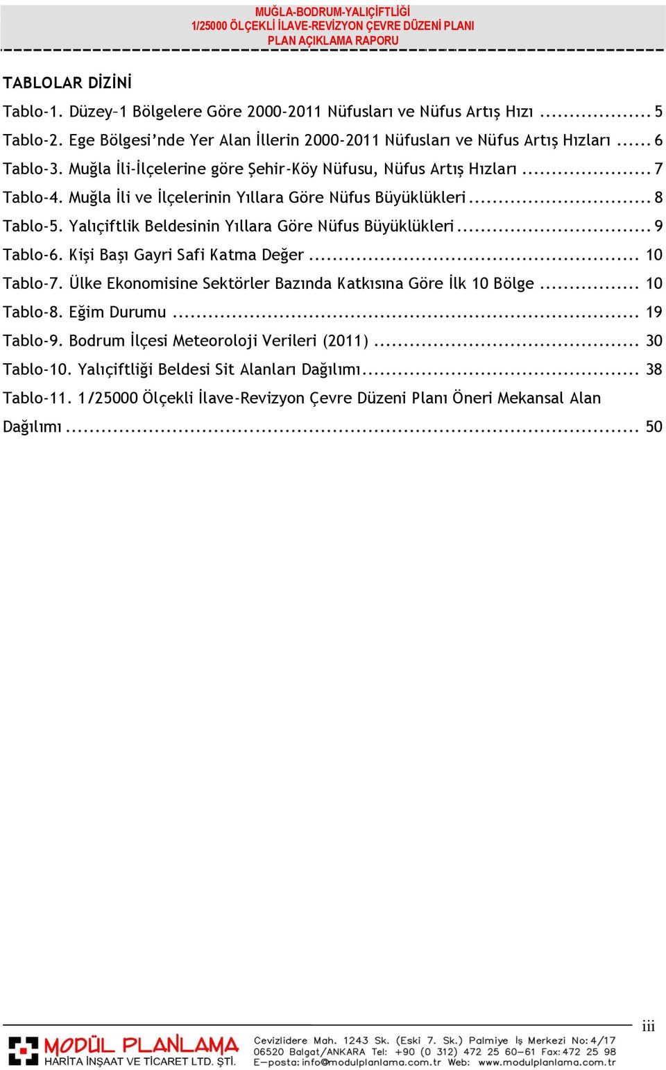 Yalıçiftlik Beldesinin Yıllara Göre Nüfus Büyüklükleri... 9 Tablo-6. Kişi Başı Gayri Safi Katma Değer... 10 Tablo-7. Ülke Ekonomisine Sektörler Bazında Katkısına Göre İlk 10 Bölge... 10 Tablo-8.