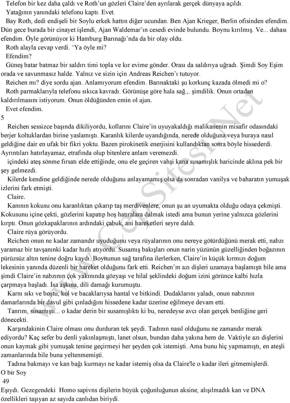 Öyle görünüyor ki Hamburg Barınağı nda da bir olay oldu. Roth alayla cevap verdi. Ya öyle mi? Efendim? Güneş batar batmaz bir saldırı timi topla ve kır evime gönder. Orası da saldırıya uğradı.