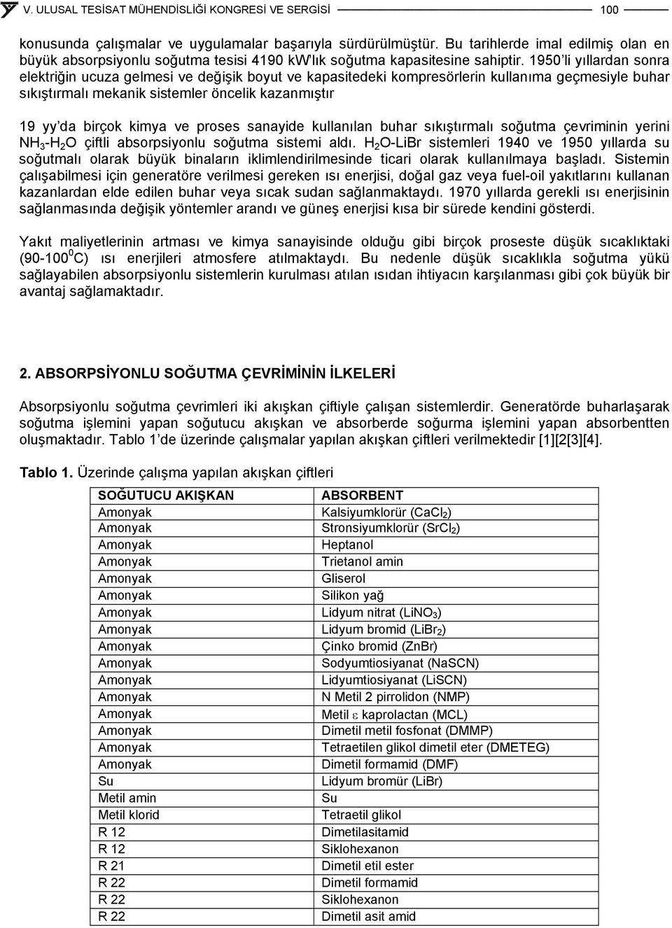 proses sanayide kullanılan buhar sıkıştırmalı soğutma çevriminin yerini NH 3 -H 2 O çiftli absorpsiyonlu soğutma sistemi aldı.