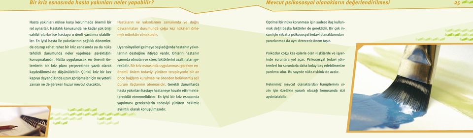 En iyisi hasta ile yakınlarının sağlıklı dönemlerde oturup rahat rahat bir kriz esnasında ya da nüks tehdidi durumunda neler yapılması gerektiğini konuşmalarıdır.