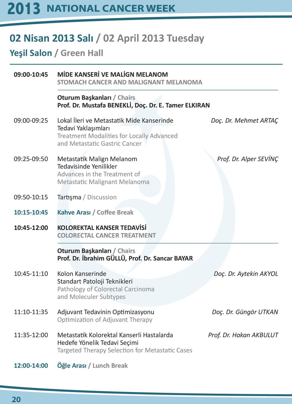 Modalities for Locally Advanced and Metastatic Gastric Cancer Metastatik Malign Melanom Tedavisinde Yenilikler Advances in the Treatment of Metastatic Malignant Melanoma Kahve Arası / Coffee Break