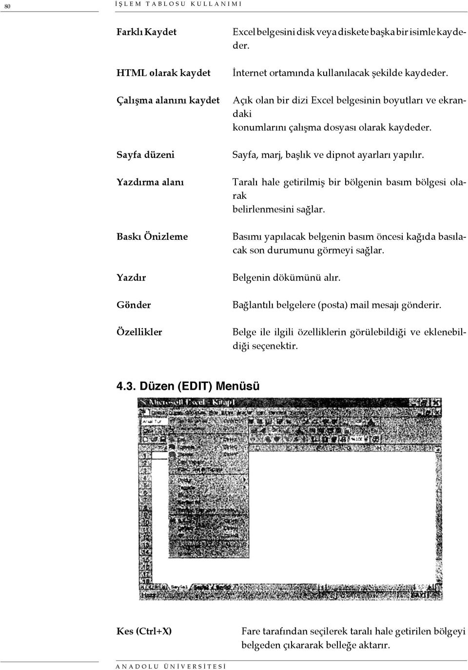 Sayfa, marj, başlık ve dipnot ayarları yapılır. Taralı hale getirilmiş bir bölgenin basım bölgesi olarak belirlenmesini sağlar.