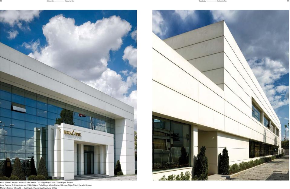 100x300cm Plain Mega White Matte / Hidden Clips Fitted Facade