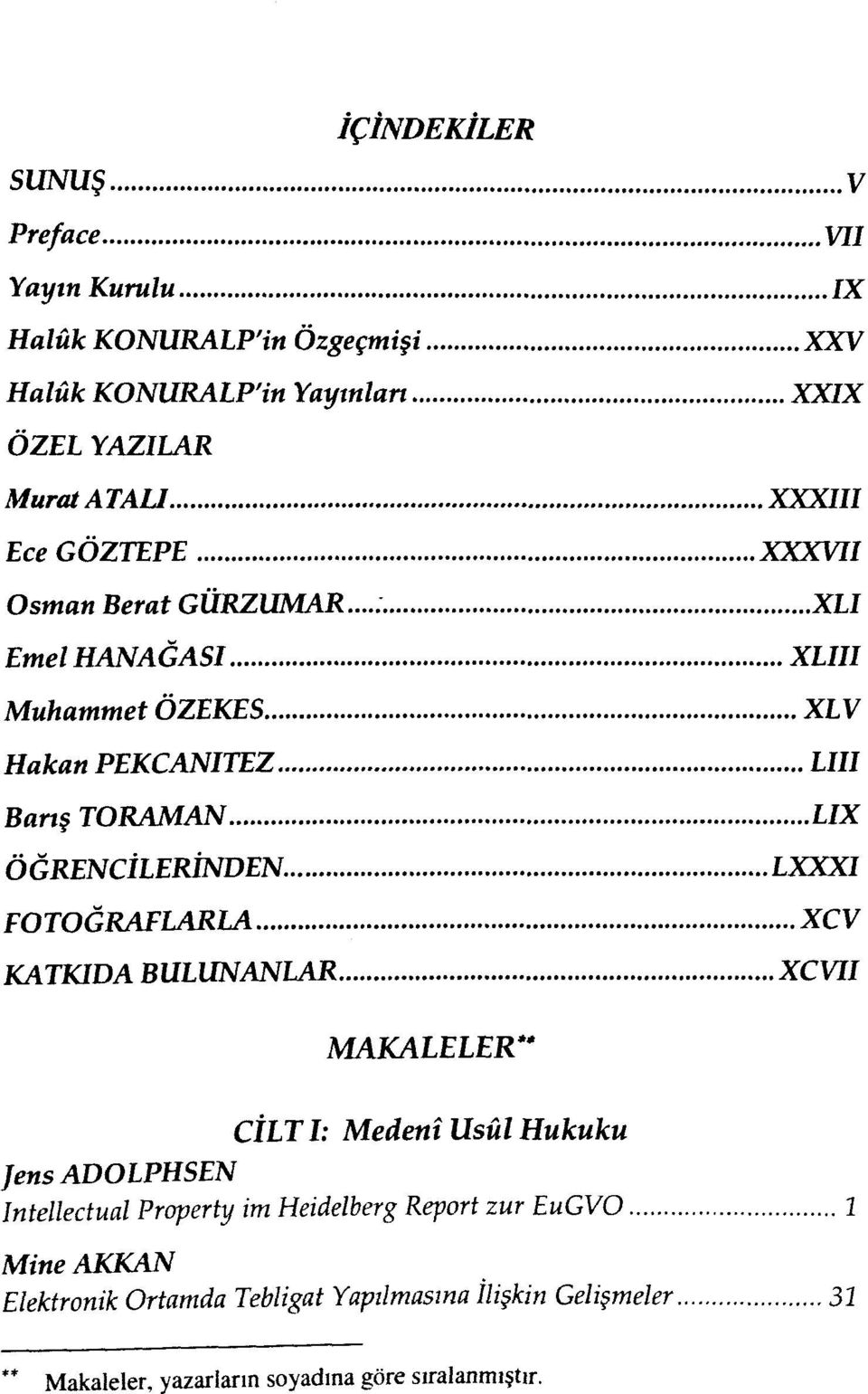 XLI EmelHANAĞASI XLIJI Muhammet ÖZEKES XLV Hakan PEKCANITEZ LIII Banş TORAMAN ÖĞRENCİLERİNDEN.