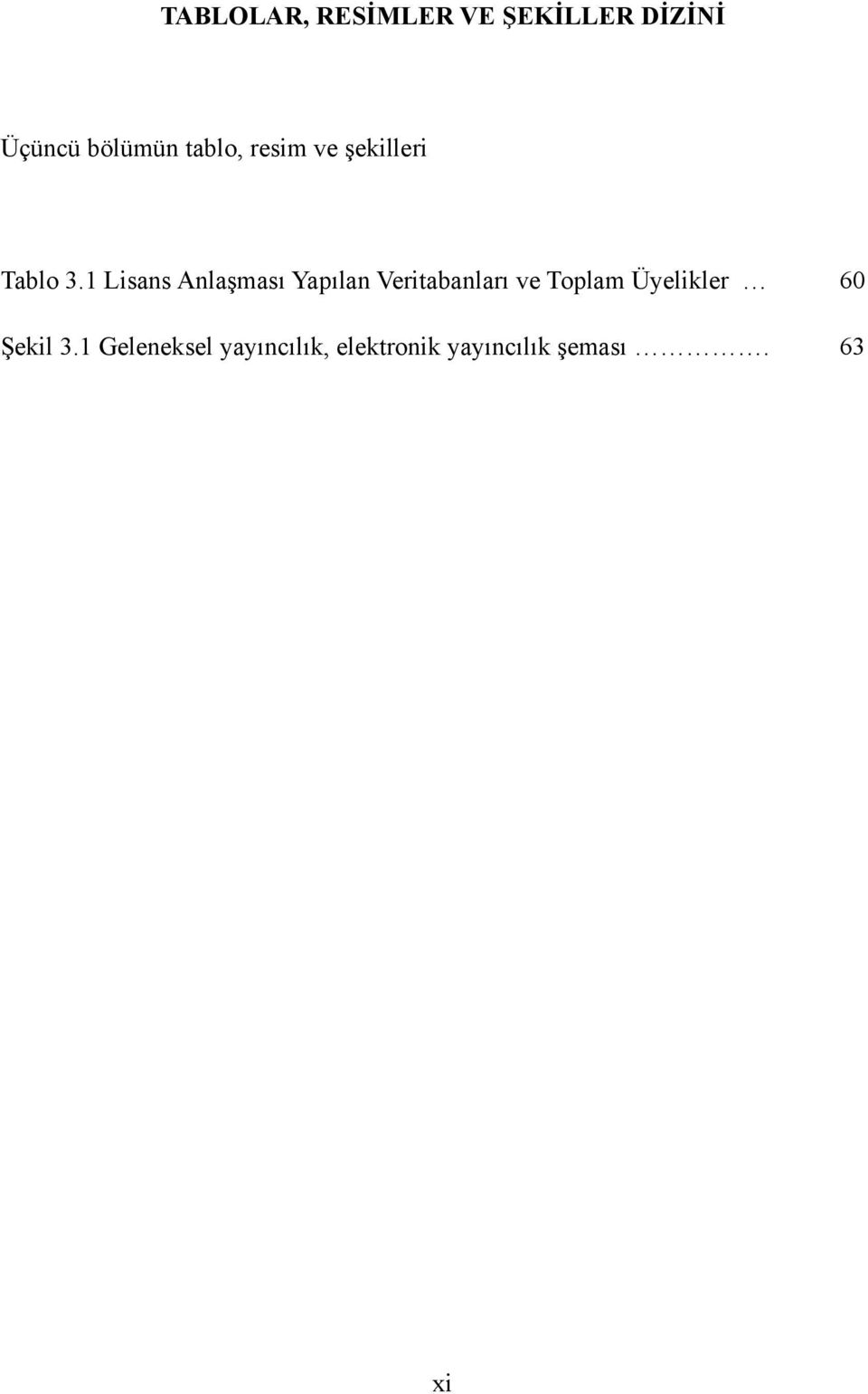 1 Lisans Anlaşması Yapılan Veritabanları ve Toplam