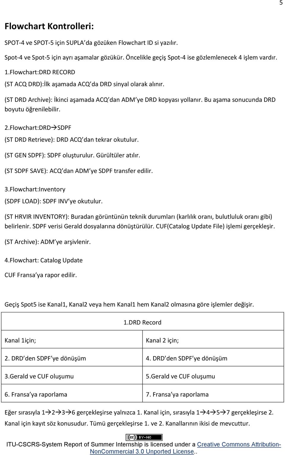 Flowchart:DRD SDPF (ST DRD Retrieve): DRD ACQ dan tekrar okutulur. (ST GEN SDPF): SDPF oluşturulur. Gürültüler atılır. (ST SDPF SAVE): ACQ dan ADM ye SDPF transfer edilir. 3.