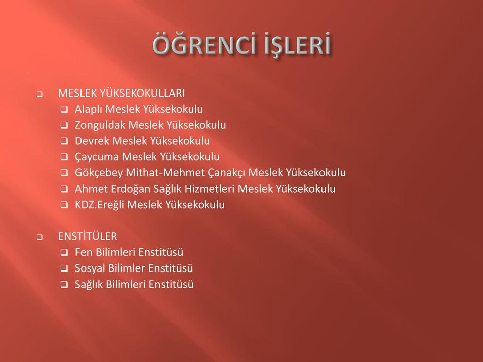 Yüksekokulu Ahmet Erdoğan Sağlık Hizmetleri Meslek Yüksekokulu KDZ.