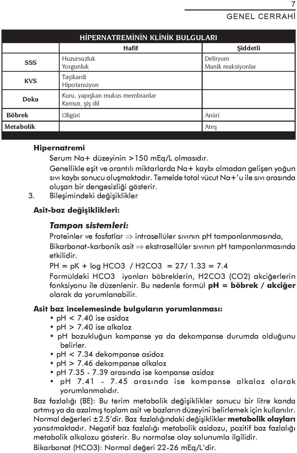 Temelde total vücut Na+ u ile sıvı arasında oluşan bir dengesizliği gösterir. 3.