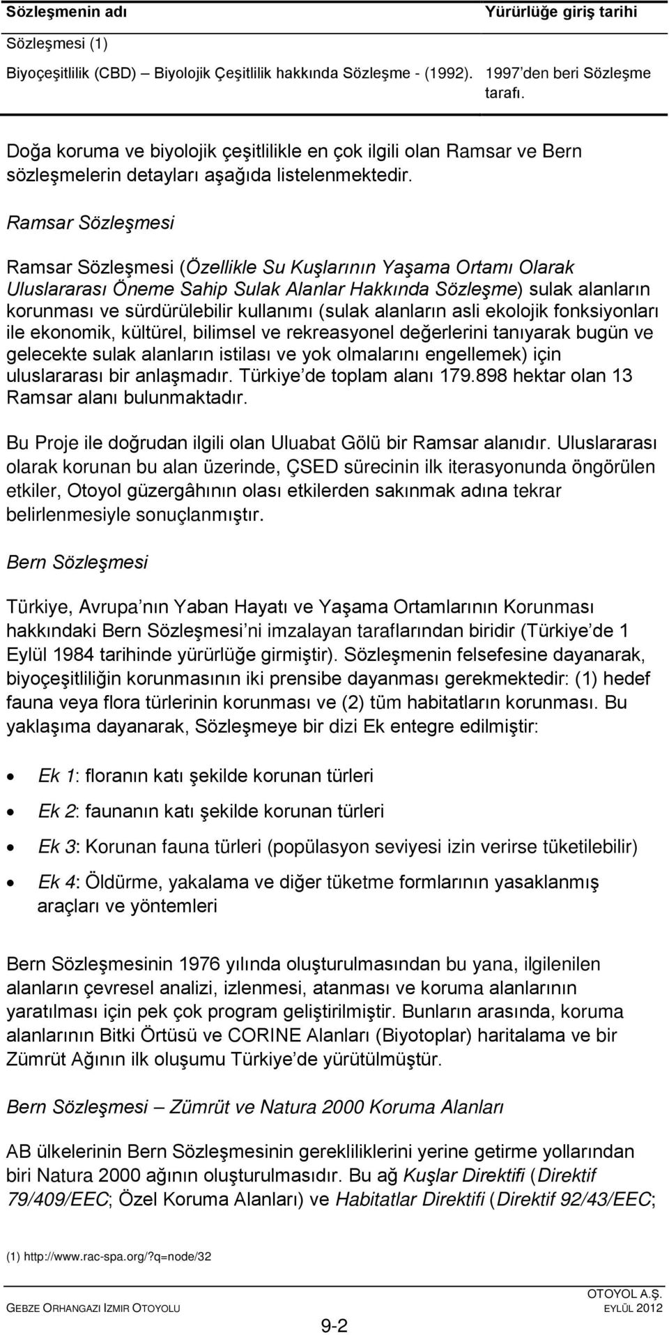 Ramsar Sözleşmesi Ramsar Sözleşmesi (Özellikle Su Kuşlarının Yaşama Ortamı Olarak Uluslararası Öneme Sahip Sulak Alanlar Hakkında Sözleşme) sulak alanların korunması ve sürdürülebilir kullanımı