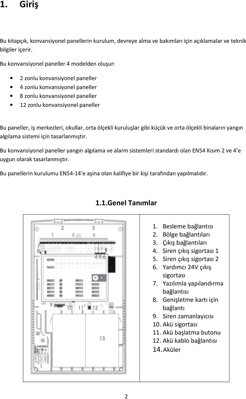 okullar, orta ölçekli kuruluşlar gibi küçük ve orta ölçekli binaların yangın algılama sistemi için tasarlanmıştır.