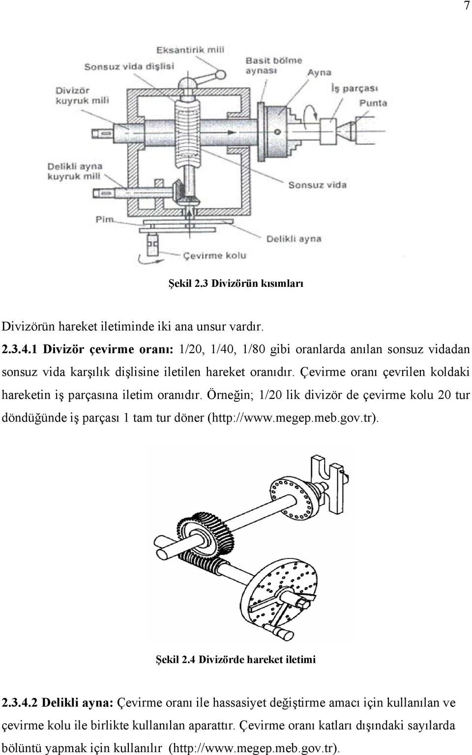 Çevirme oranı çevrilen koldaki hareketin iş parçasına iletim oranıdır. Örneğin; 1/20 lik divizör de çevirme kolu 20 tur döndüğünde iş parçası 1 tam tur döner (http://www.