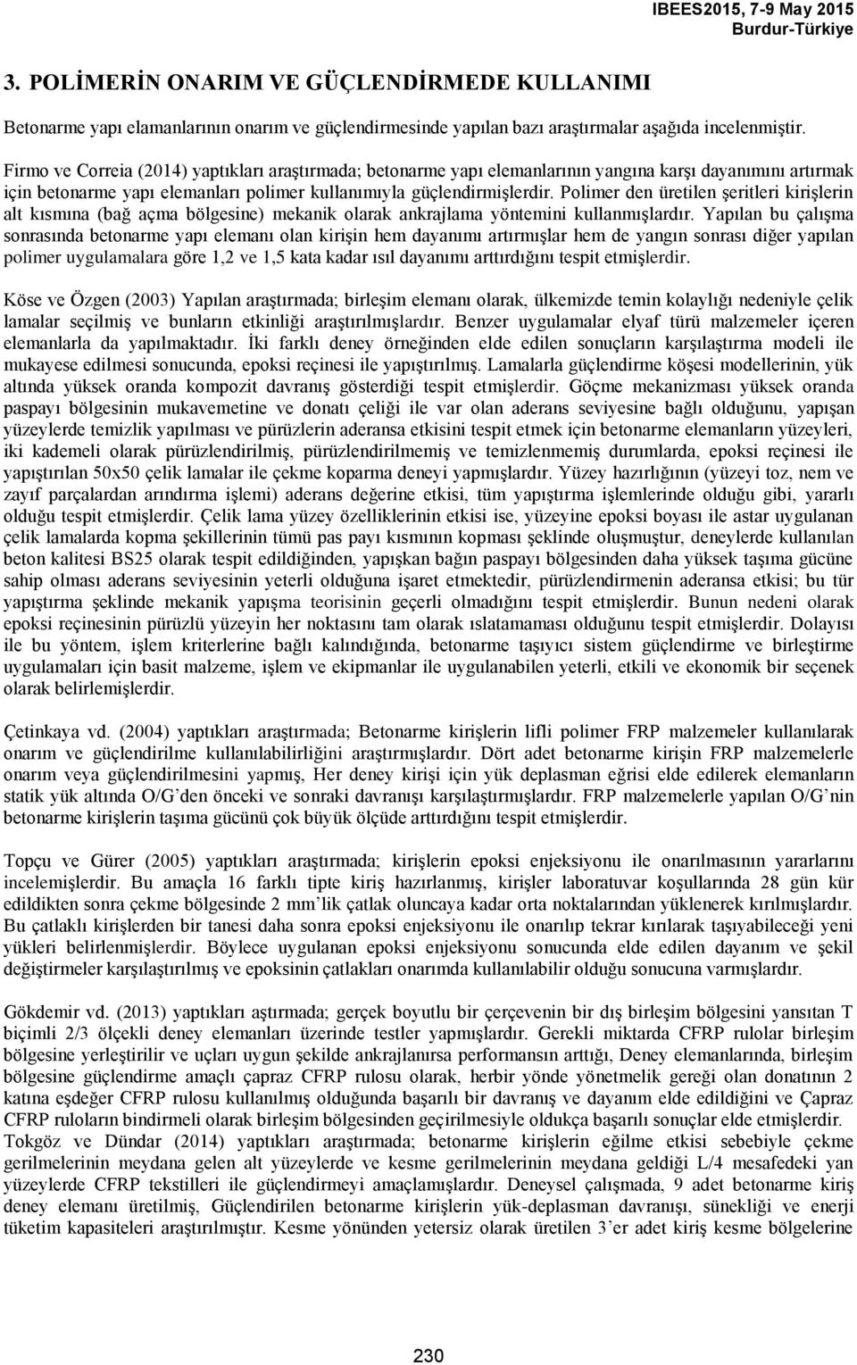 Polimer den üretilen şeritleri kirişlerin alt kısmına (bağ açma bölgesine) mekanik olarak ankrajlama yöntemini kullanmışlardır.