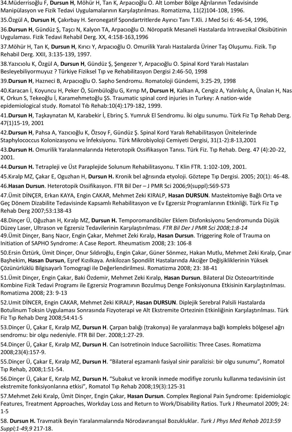 Nöropatik Mesaneli Hastalarda Intravezikal Oksibütinin Uygulaması. Fizik Tedavi Rehabil Derg. XX, 4:158-163,1996 37.Möhür H, Tan K, Dursun H, Kırıcı Y, Arpacıoğlu O.