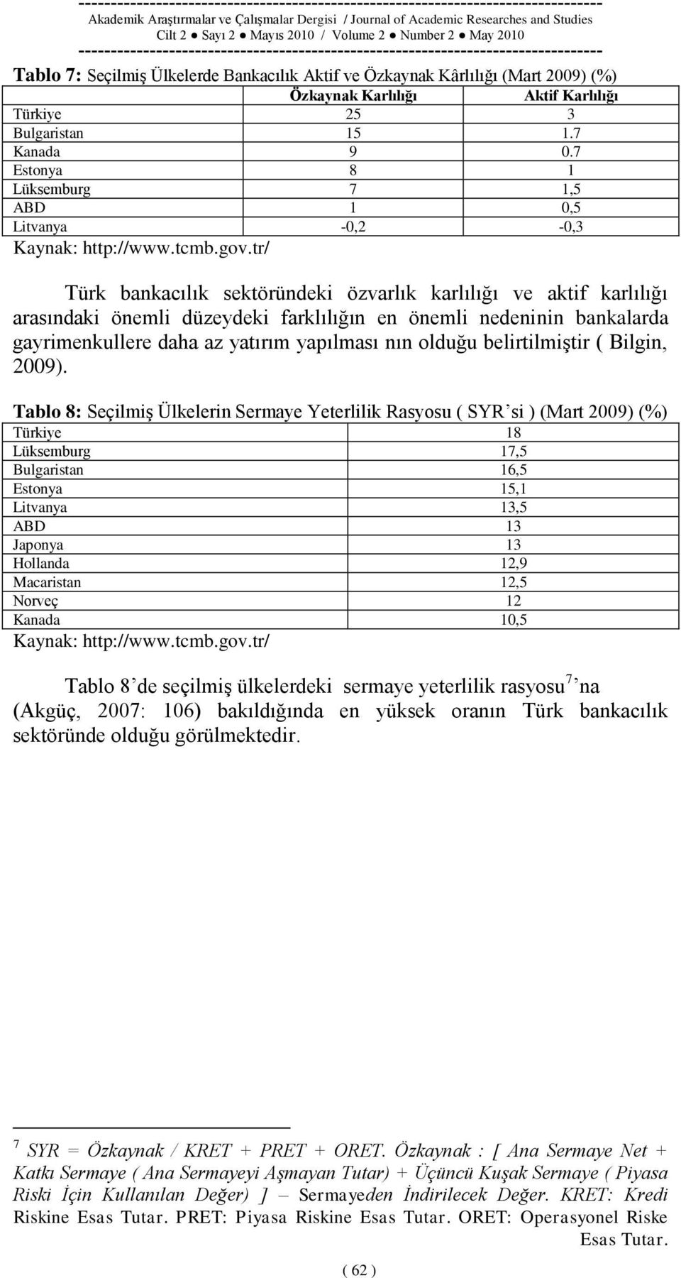 tr/ Türk bankacılık sektöründeki özvarlık karlılığı ve aktif karlılığı arasındaki önemli düzeydeki farklılığın en önemli nedeninin bankalarda gayrimenkullere daha az yatırım yapılması nın olduğu