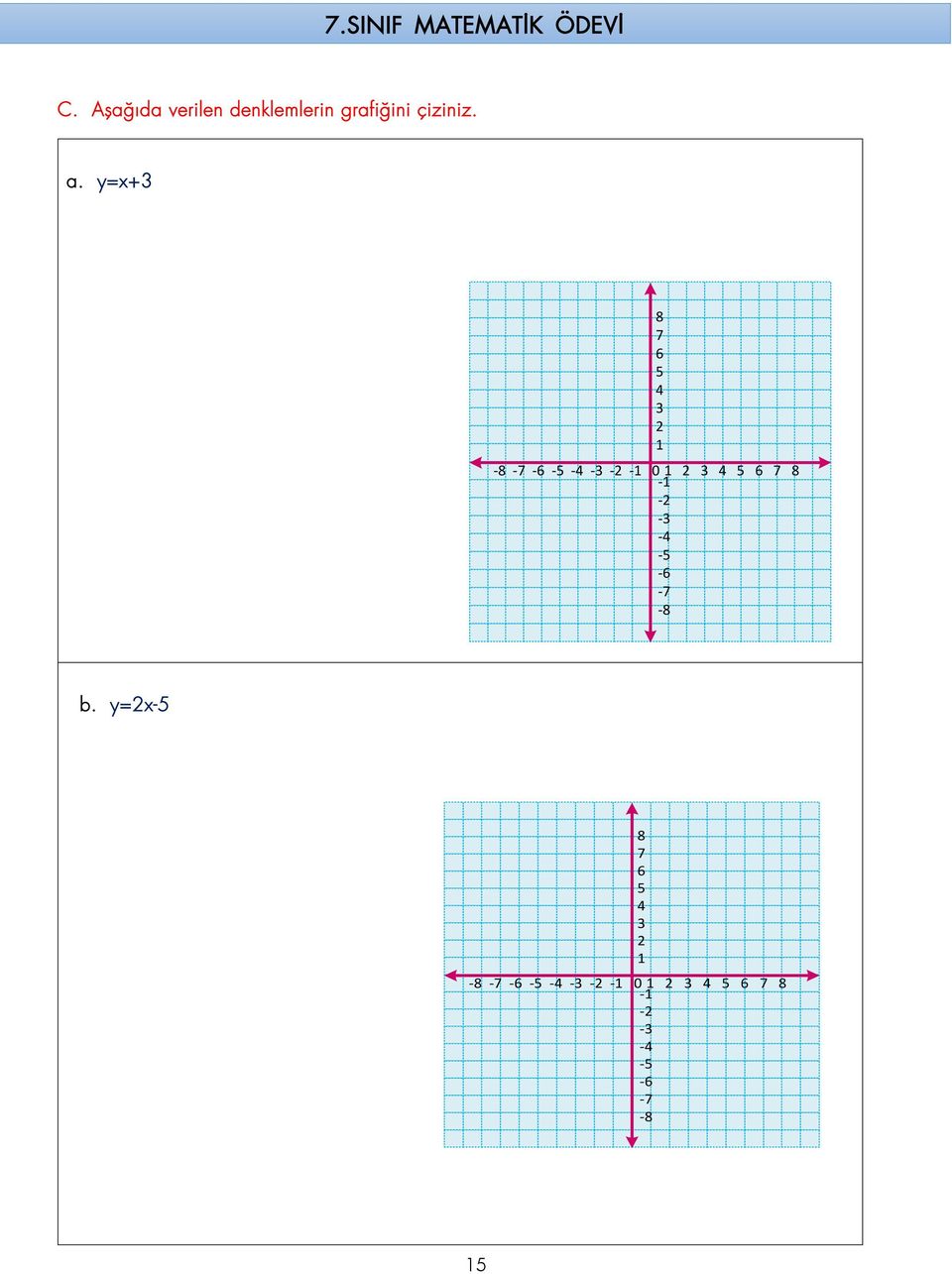 y=x+3-8 -7-6 -5-4 -3-2 -1 0 1 2 3 4 5 6 7 8-1 -2-3 -4-5 -6-7