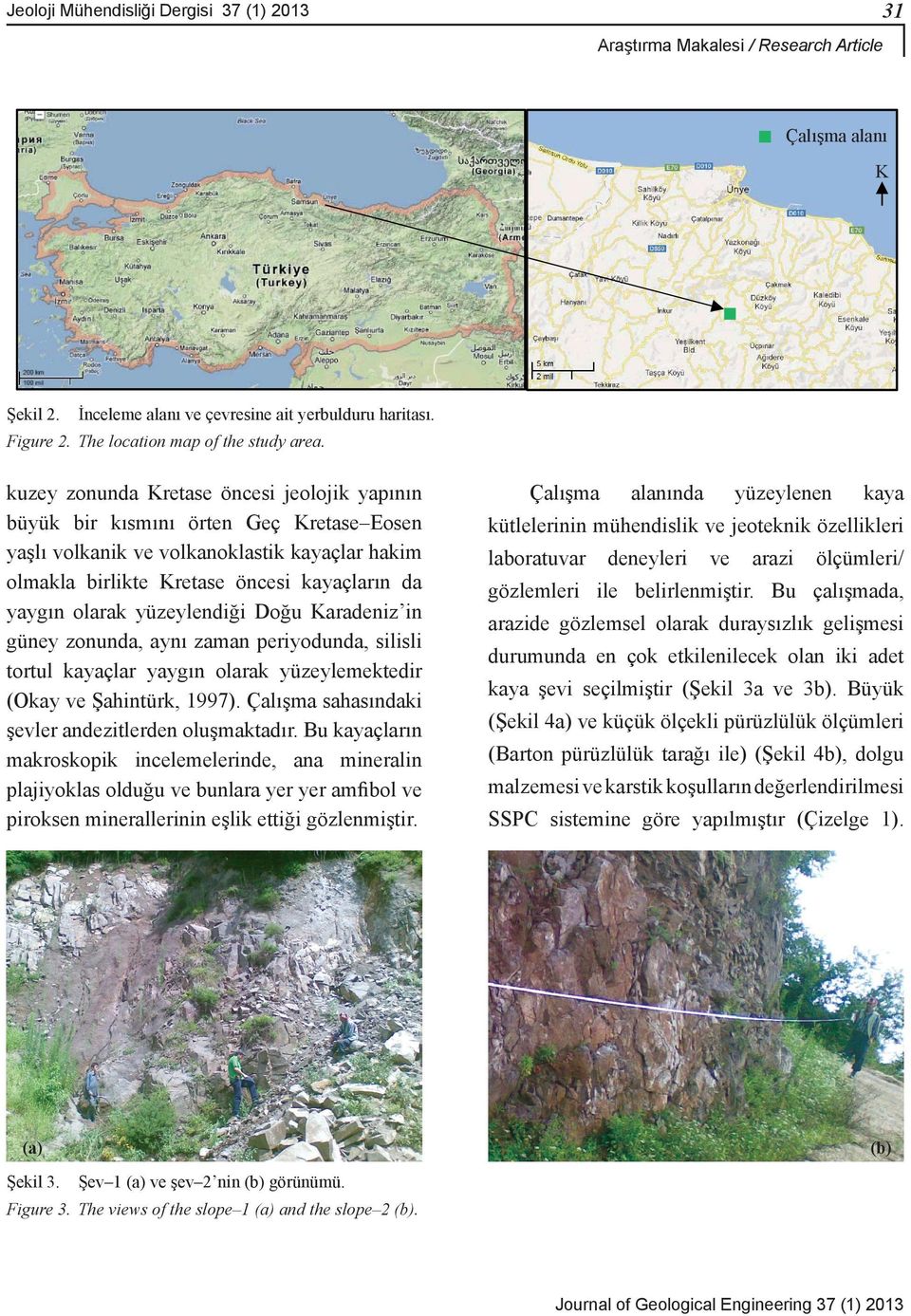 yüzeylendiği Doğu Karadeniz in güney zonunda, aynı zaman periyodunda, silisli tortul kayaçlar yaygın olarak yüzeylemektedir (Okay ve Şahintürk, 1997).