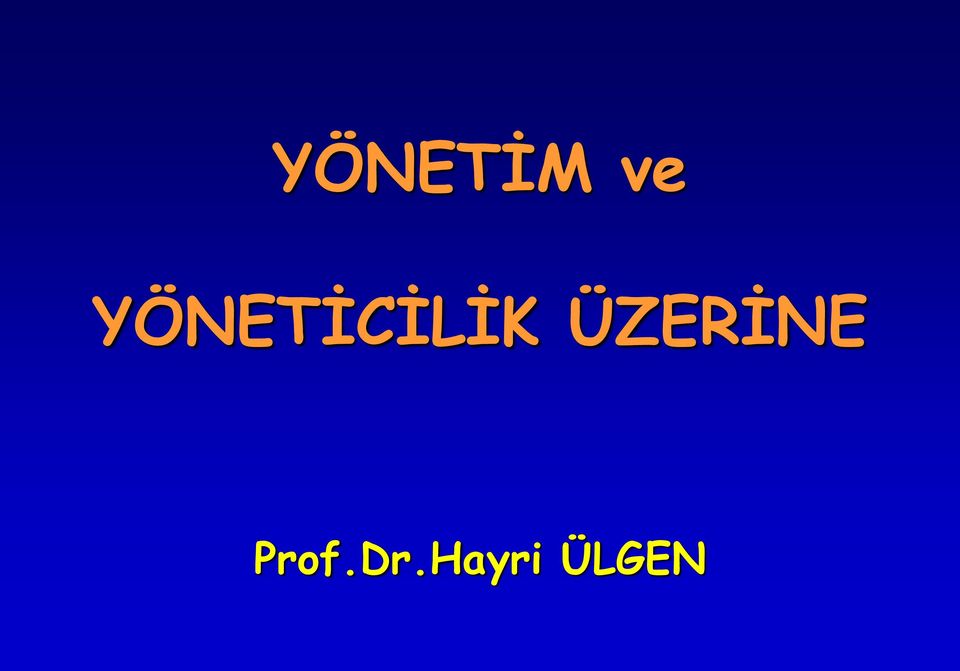 ÜZERİNE Prof.