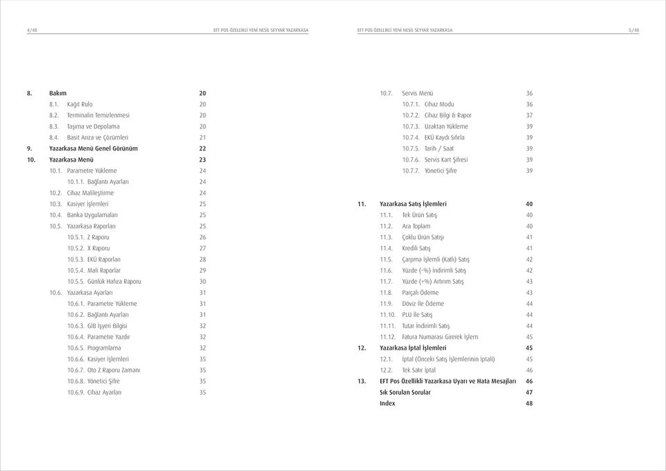 5.1. Z Raporu 26 10.5.2. X Raporu 27 10.5.3. EKÜ Raporları 28 10.5.4. Mali Raporlar 29 10.5.5. Günlük Hafıza Raporu 30 10.6. Yazarkasa Ayarları 31 10.6.1. Parametre Yükleme 31 10.6.2. Bağlantı Ayarları 31 10.