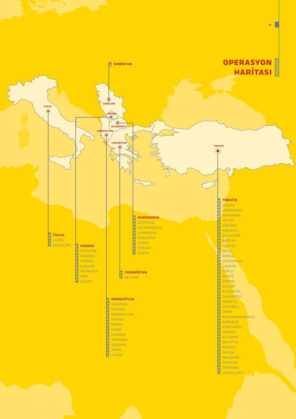 türkiye Adana Adapazarı Adıyaman Afyon Ankara Antalya Balıkesir Bartın Bilecik Bolu Bursa Çanakkale Çankırı Çorlu Düzce Edirne Elazığ Eskişehir Gaziantep Isparta