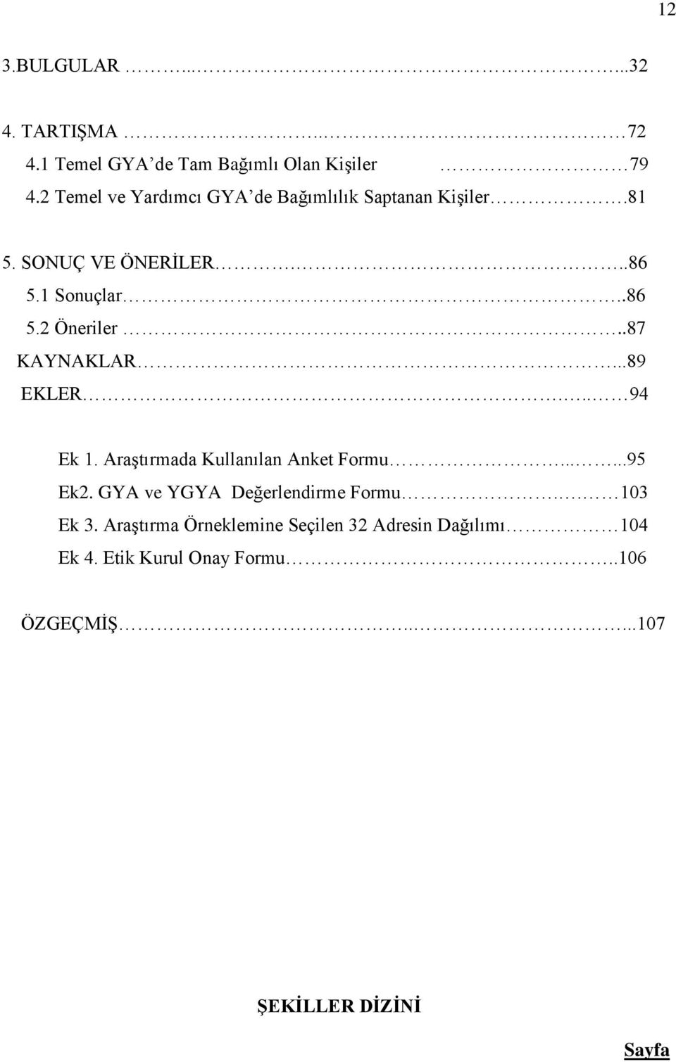 .87 KAYNAKLAR...89 EKLER... 94 Ek 1. Araştırmada Kullanılan Anket Formu......95 Ek2.