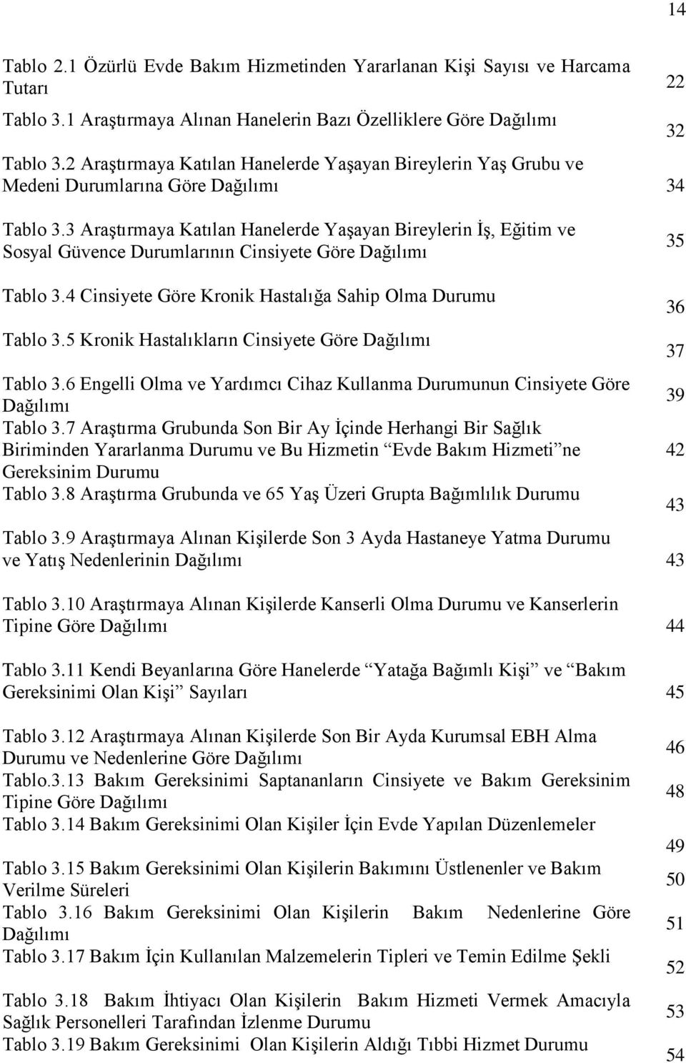 3 Araştırmaya Katılan Hanelerde Yaşayan Bireylerin İş, Eğitim ve Sosyal Güvence Durumlarının Cinsiyete Göre Dağılımı 35 Tablo 3.4 Cinsiyete Göre Kronik Hastalığa Sahip Olma Durumu Tablo 3.