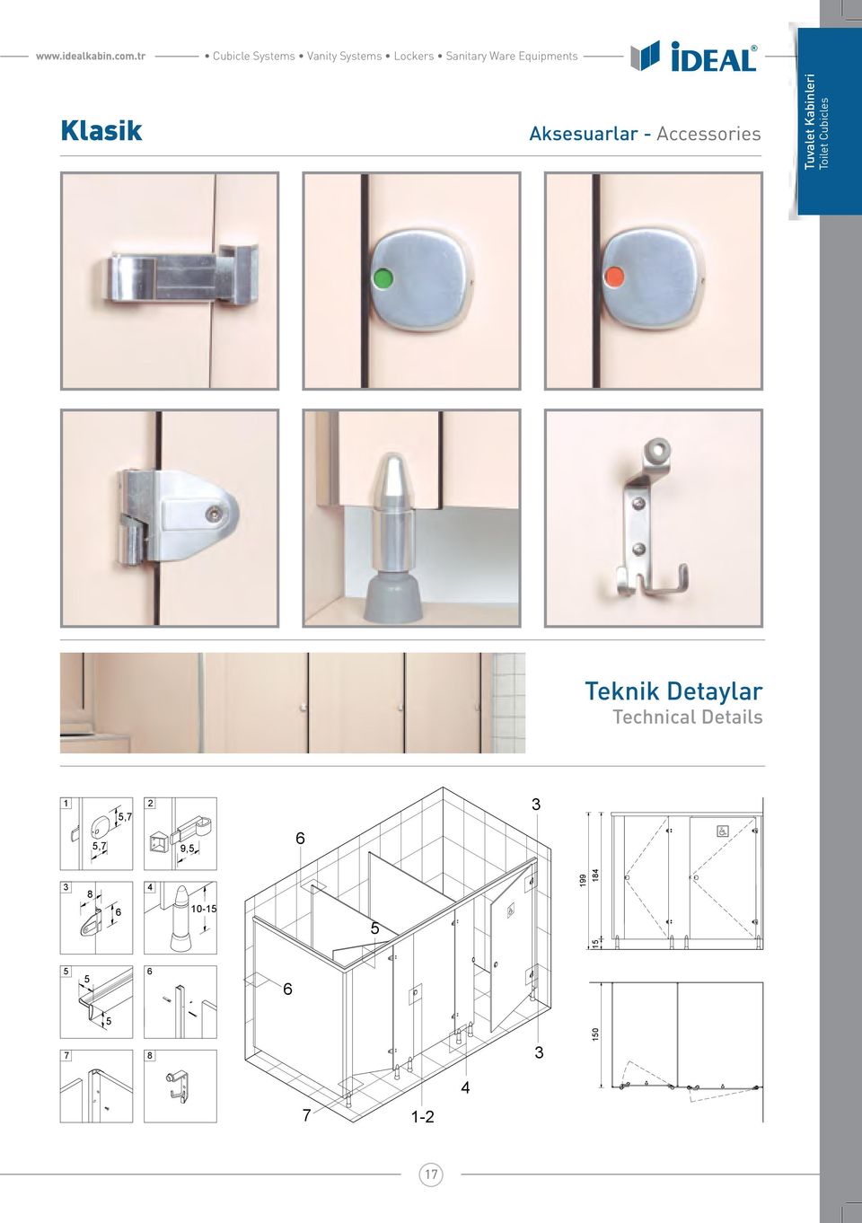 Kabinleri Toilet Cubicles Teknik Detaylar Technical