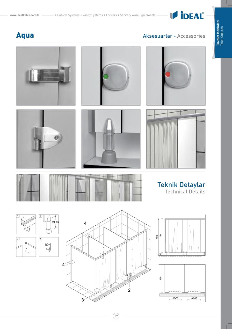 Kabinleri Toilet Cubicles Teknik Detaylar Technical