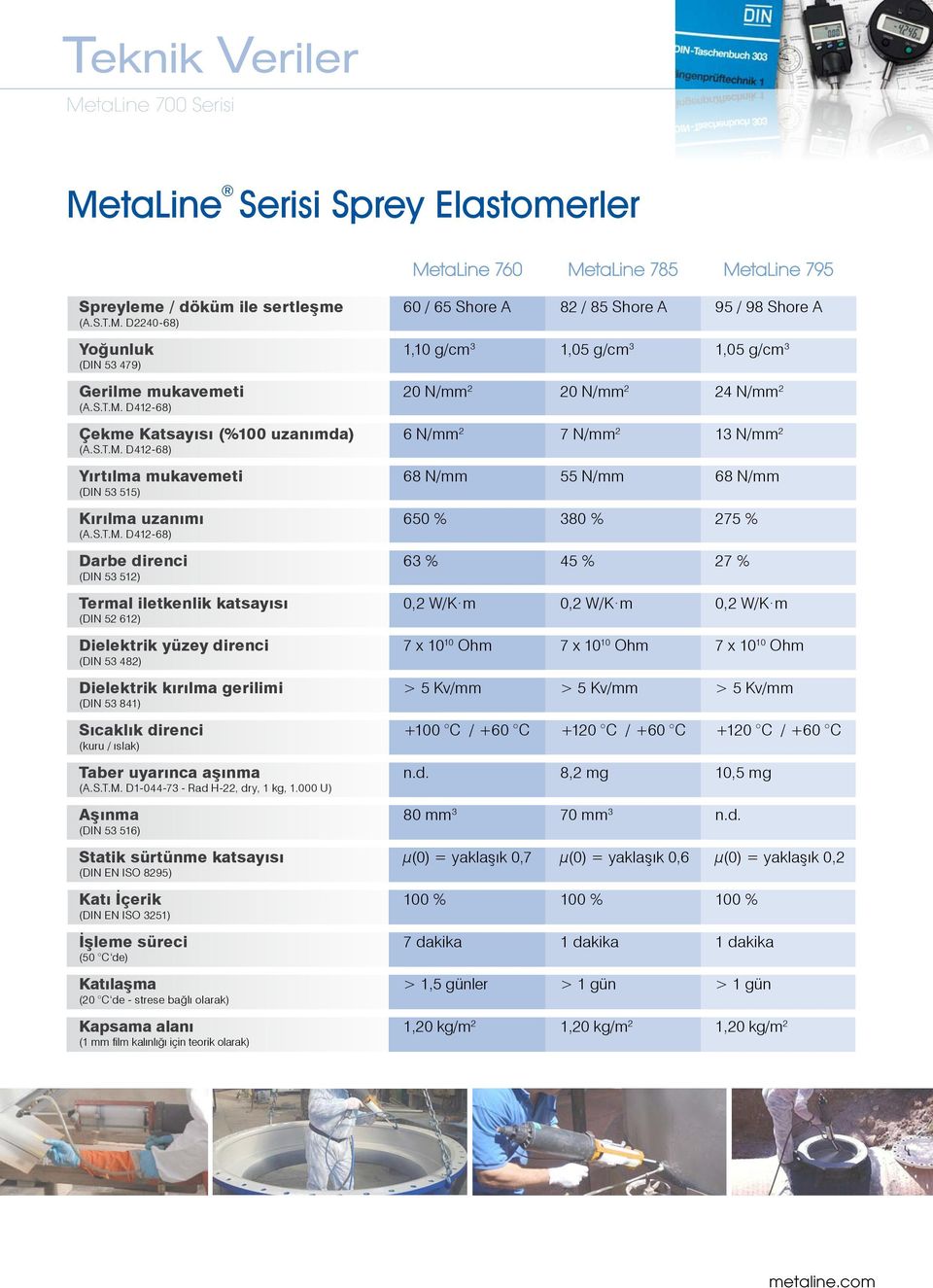 D4-68) Çekme Katsayısı (%00 uzanımda) 6 N/mm 7 N/mm 3 N/mm (A. D4-68) Yırtılma mukavemeti 68 N/mm 55 N/mm 68 N/mm (DIN 53 55) Kırılma uzanımı 650 % 380 % 75 % (A.