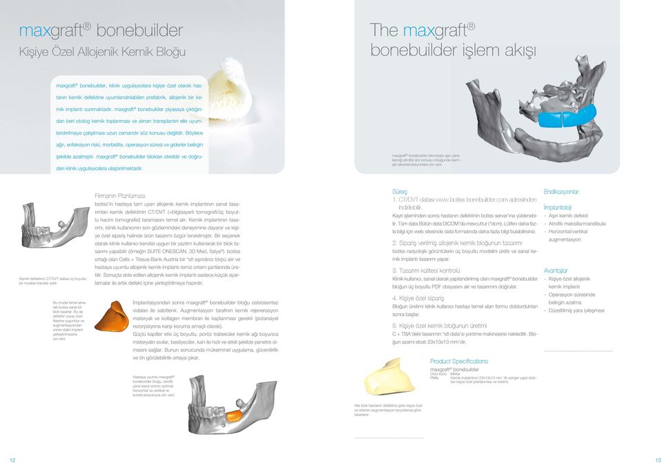 maxgraft bonebuilder piyasa çıktığından beri otolog kemik toplanması ve alınan transplantın elle uyumlandırılma çalışılması uzun zamandır söz konusu değildir.