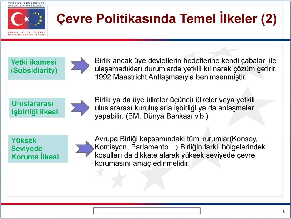 Uluslararası işbirliği ilkesi Birlik ya da üye ülkeler üçüncü ülkeler veya yetkili uluslararası kuruluşlarla işbirliği ya da anlaşmalar yapabilir.