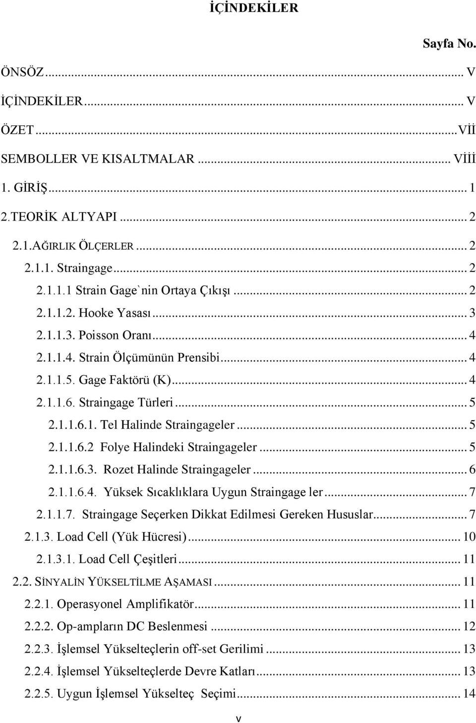 .. 5 2.1.1.6.2 Folye Halindeki Straingageler... 5 2.1.1.6.3. Rozet Halinde Straingageler... 6 2.1.1.6.4. Yüksek Sıcaklıklara Uygun Straingage ler... 7 