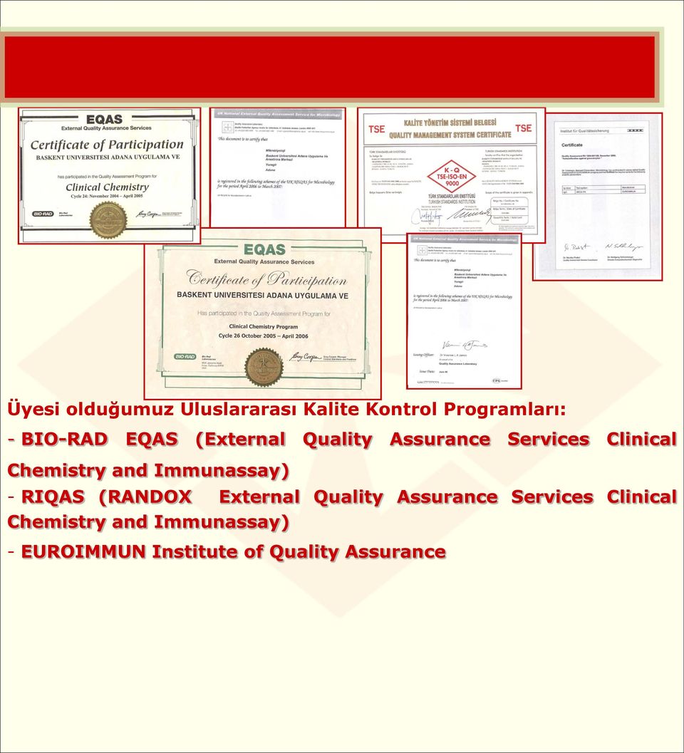 Immunassay) - RIQAS (RANDOX External Quality Assurance Services