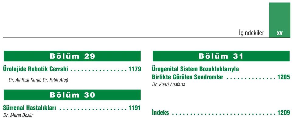 Murat Bozlu Bölüm 31 Ürogenital Sistem Bozukluklar yla Birlikte Görülen