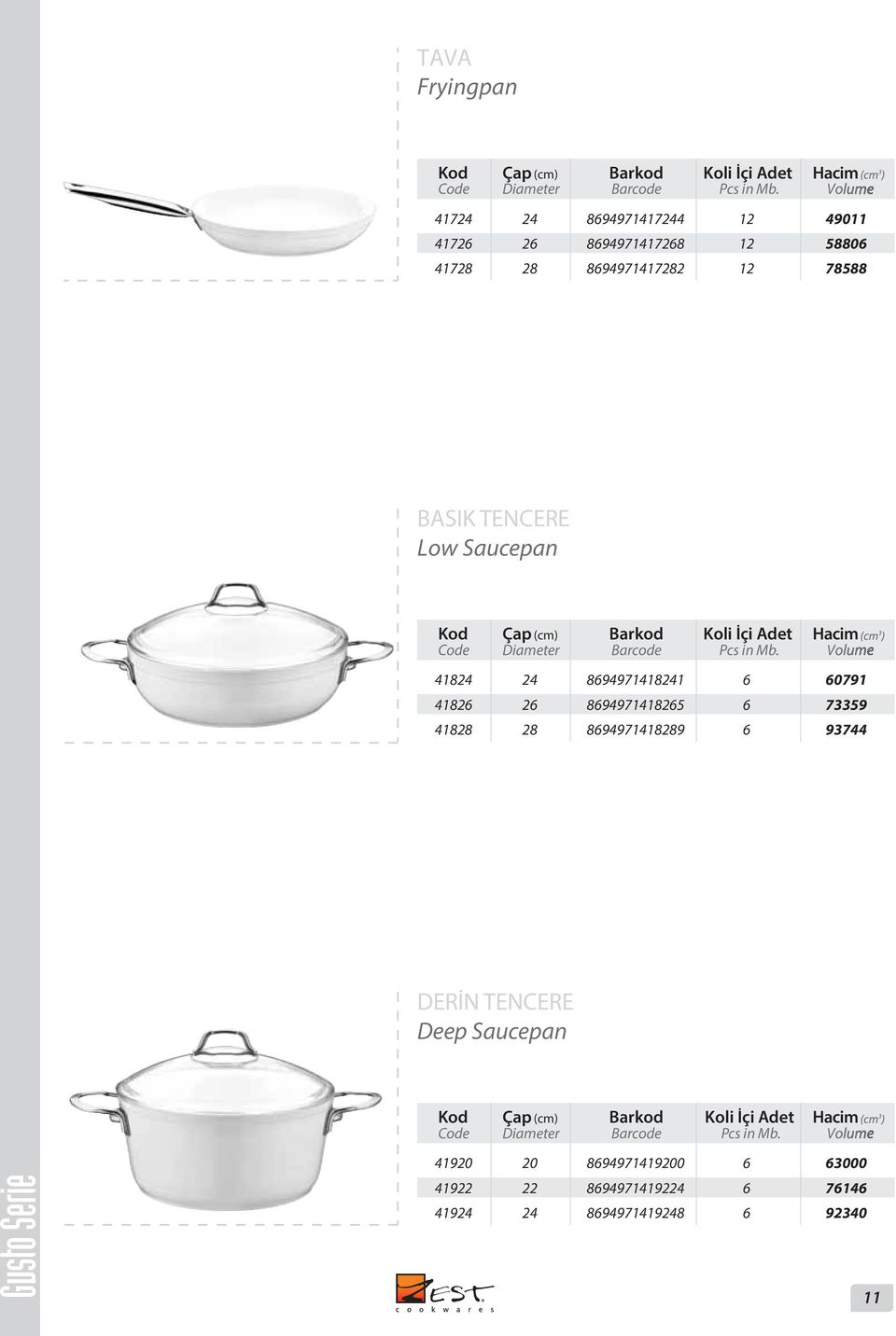 89497141825 73359 41828 28 894971418289 93744 DERİN TENCERE Deep Saucepan