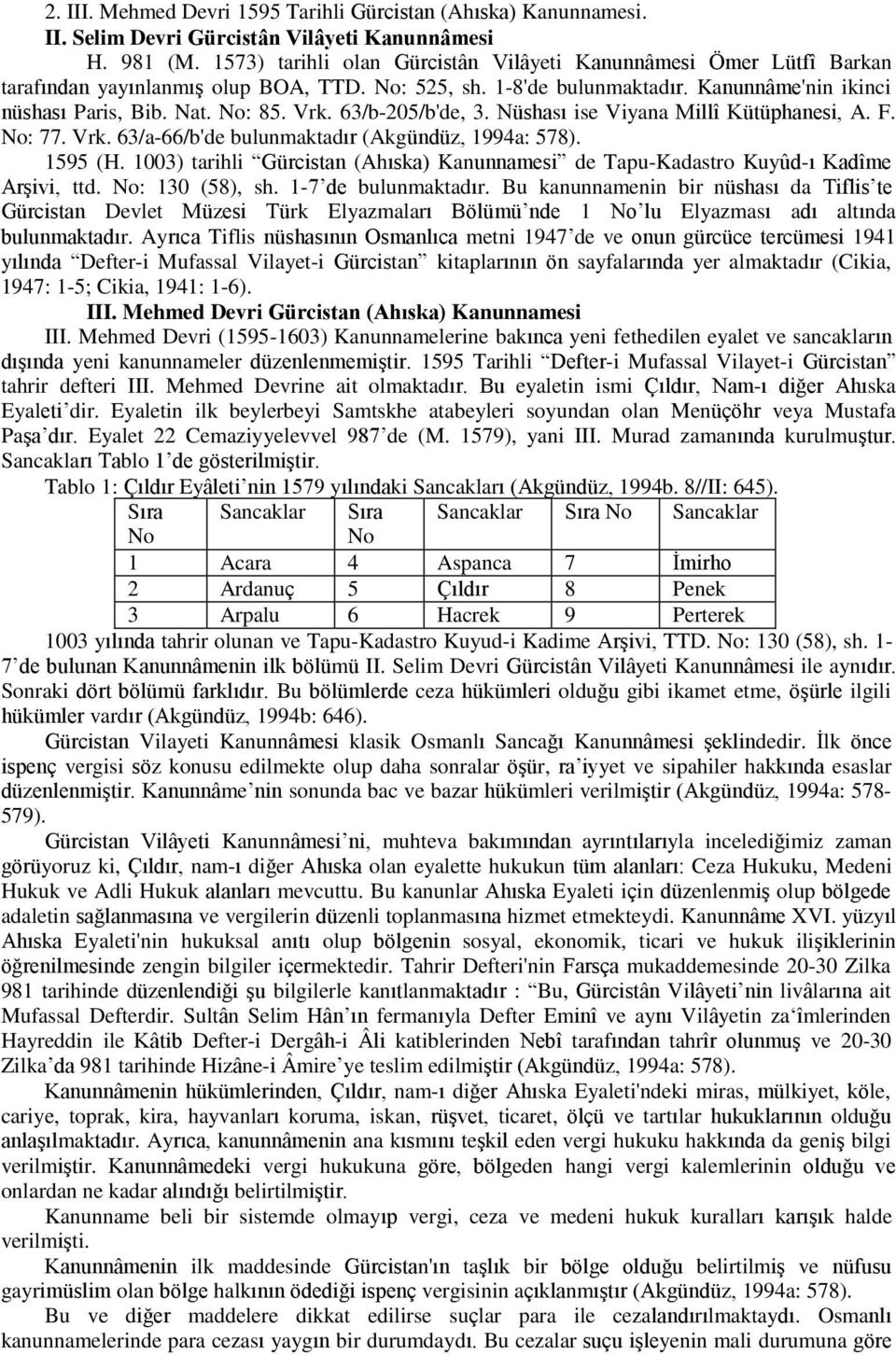 63/b-205/b'de, 3. Nüshası ise Viyana Millî Kütüphanesi, A. F. No: 77. Vrk. 63/a-66/b'de bulunmaktadır (Akgündüz, 1994a: 578). 1595 (H.