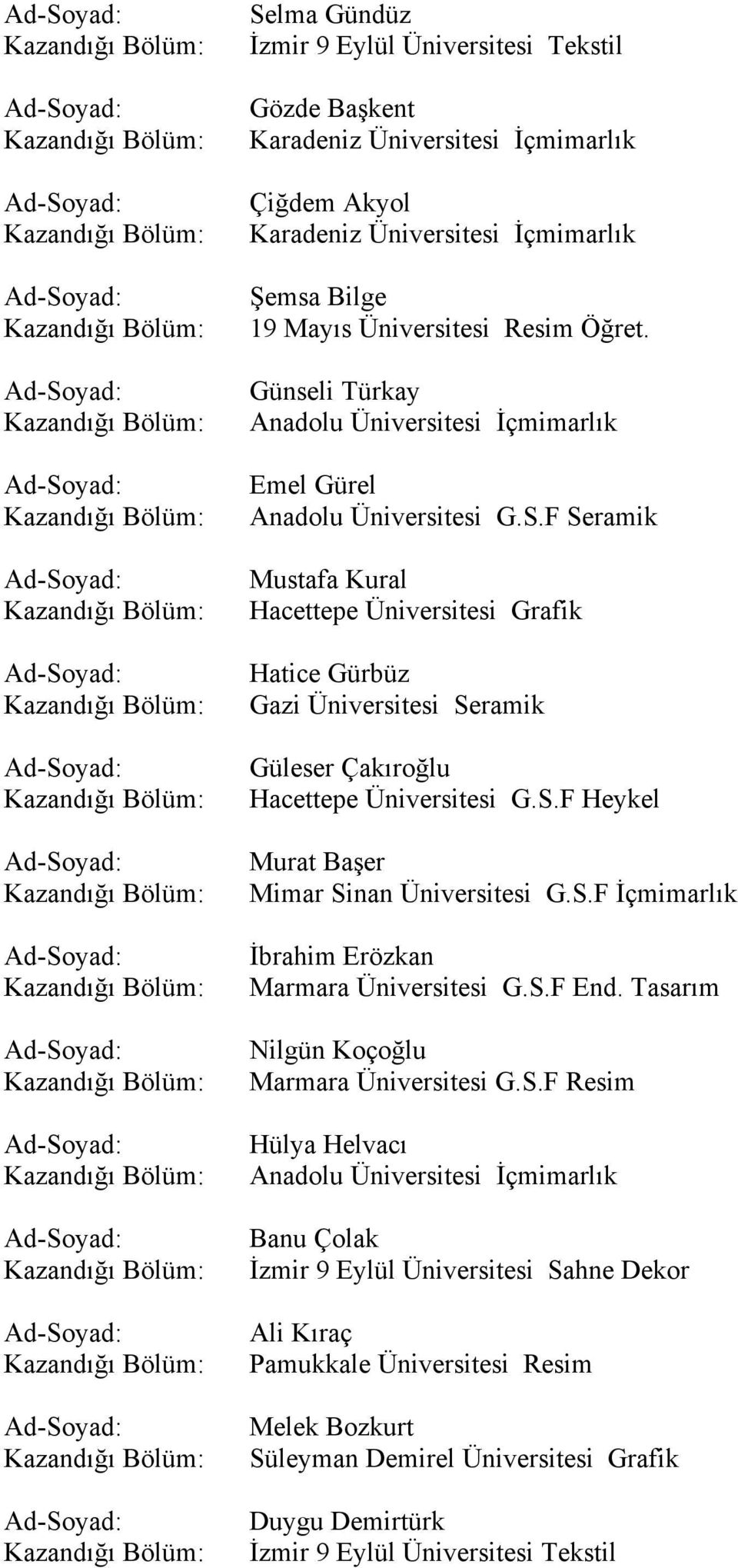 Üniversitesi G.S.