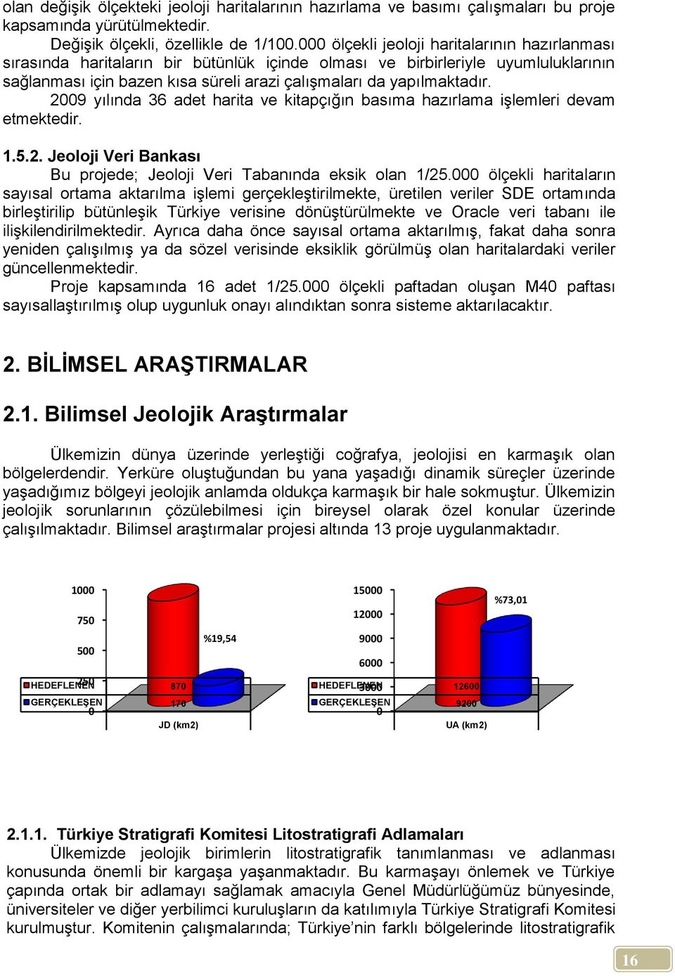 29 yılında 36 adet harita ve kitapçığın basıma hazırlama iģlemleri devam etmektedir. 1.5.2. Jeoloji Veri Bankası Bu projede; Jeoloji Veri Tabanında eksik olan 1/25.