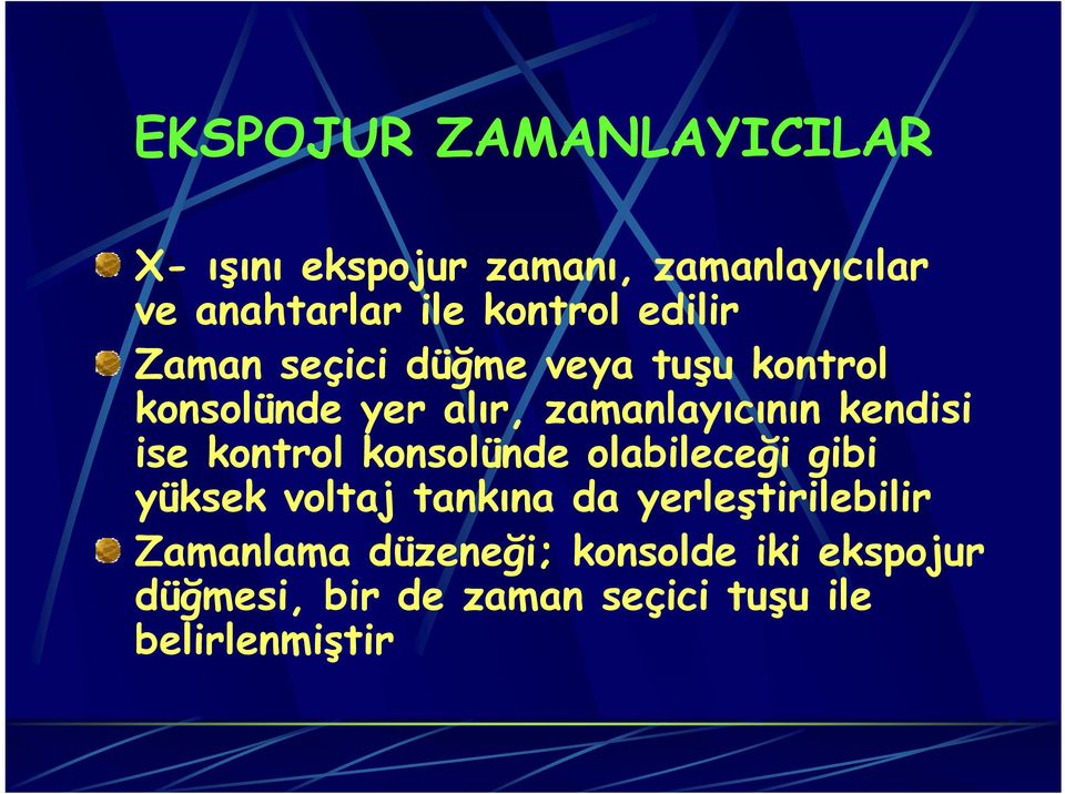 kendisi ise kontrol konsolünde olabileceği gibi yüksek voltaj tankına da