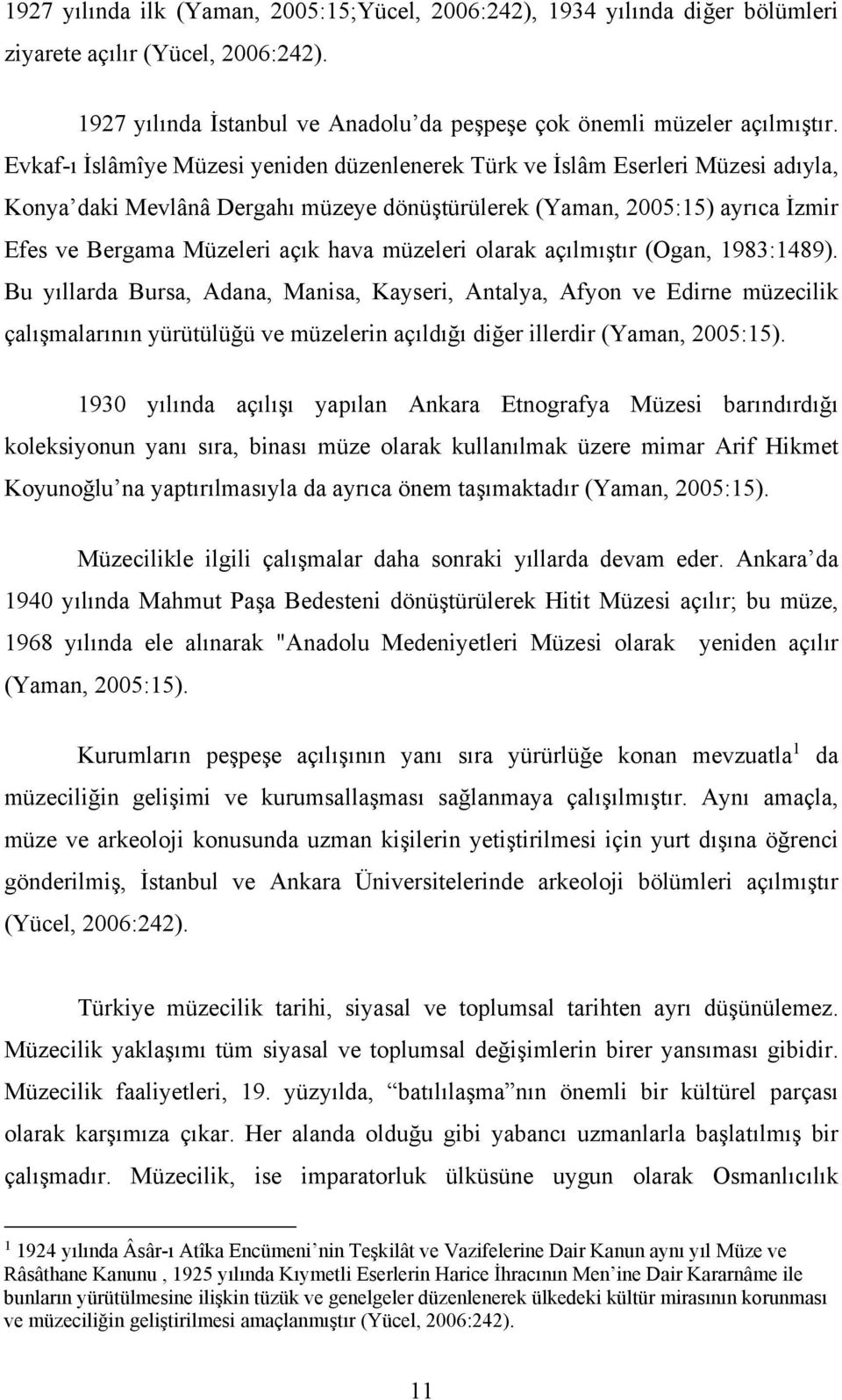 müzeleri olarak açılmıştır (Ogan, 1983:1489).