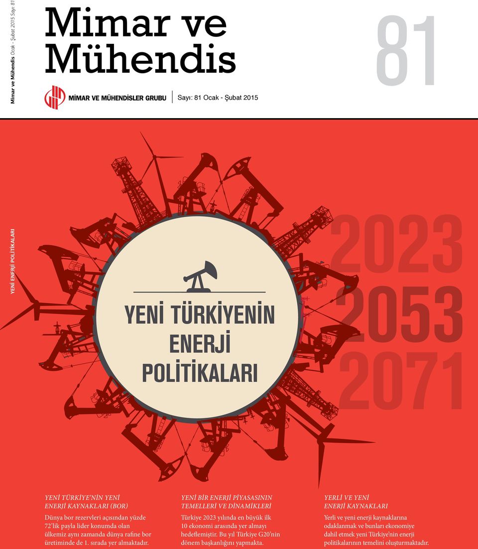 YENİ BİR ENERJİ PİYASASININ TEMELLERİ VE DİNAMİKLERİ Türkiye 2023 yılında en büyük ilk 10 ekonomi arasında yer almayı hedeflemiştir.