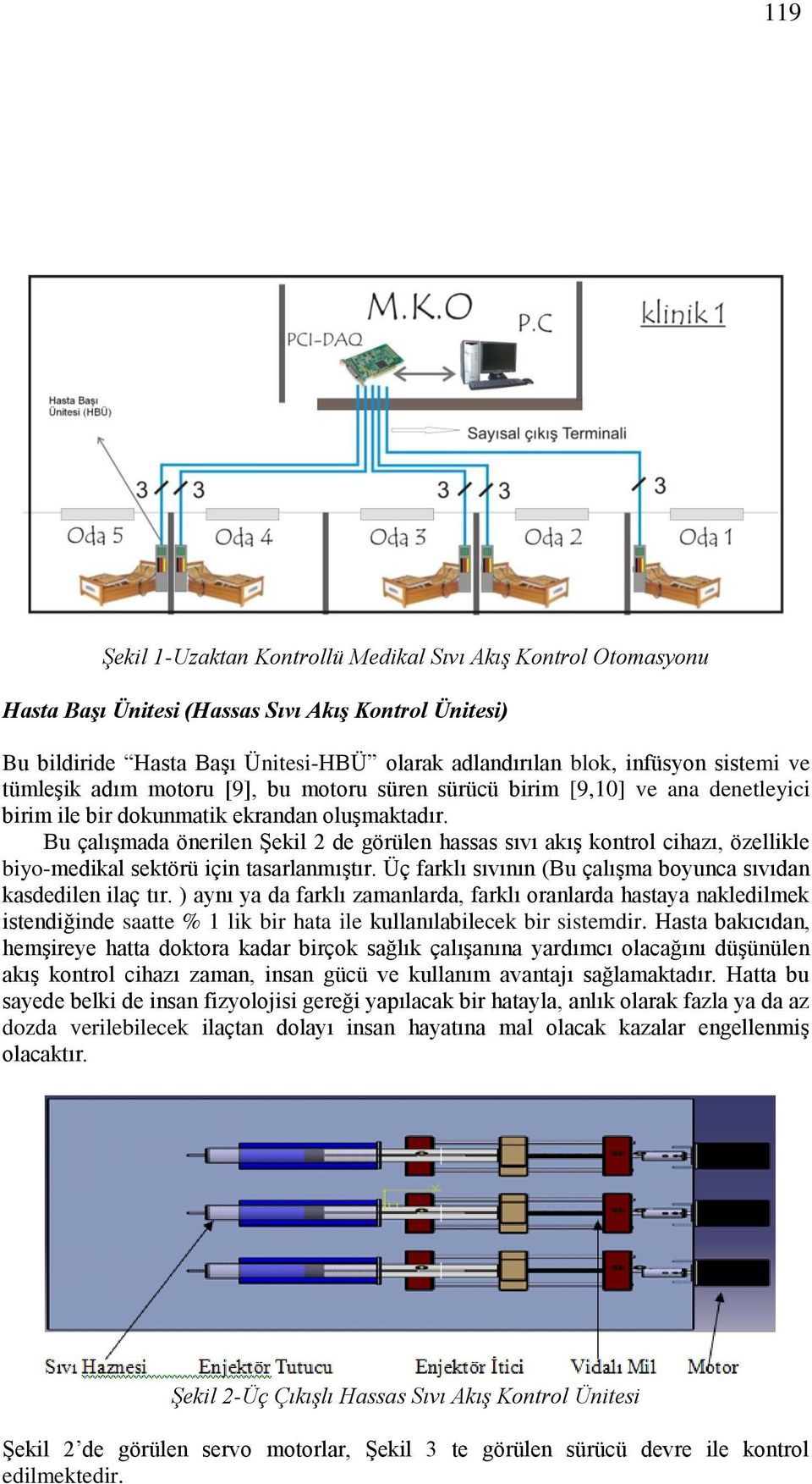 Bu çalışmada önerilen Şekil 2 de görülen hassas sıvı akış kontrol cihazı, özellikle biyo-medikal sektörü için tasarlanmıştır. Üç farklı sıvının (Bu çalışma boyunca sıvıdan kasdedilen ilaç tır.