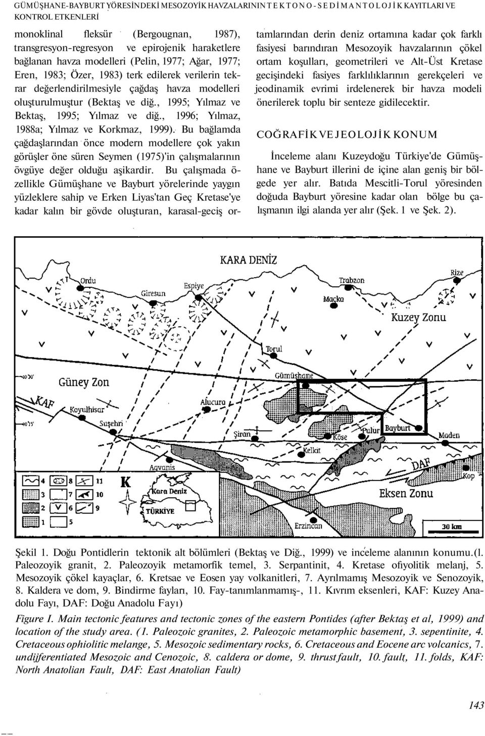 , 1995; Yılmaz ve Bektaş, 1995; Yılmaz ve diğ., 1996; Yılmaz, 1988a; Yılmaz ve Korkmaz, 1999).