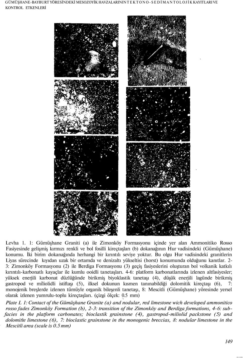 İki birim dokanağında herhangi bir kırıntılı seviye yoktur. Bu olgu Hur vadisindeki granitlerin Liyas sürecinde kıyıdan uzak bir ortamda ve denizaltı yükseltisi (horst) konumunda olduğunu kanıtlar.