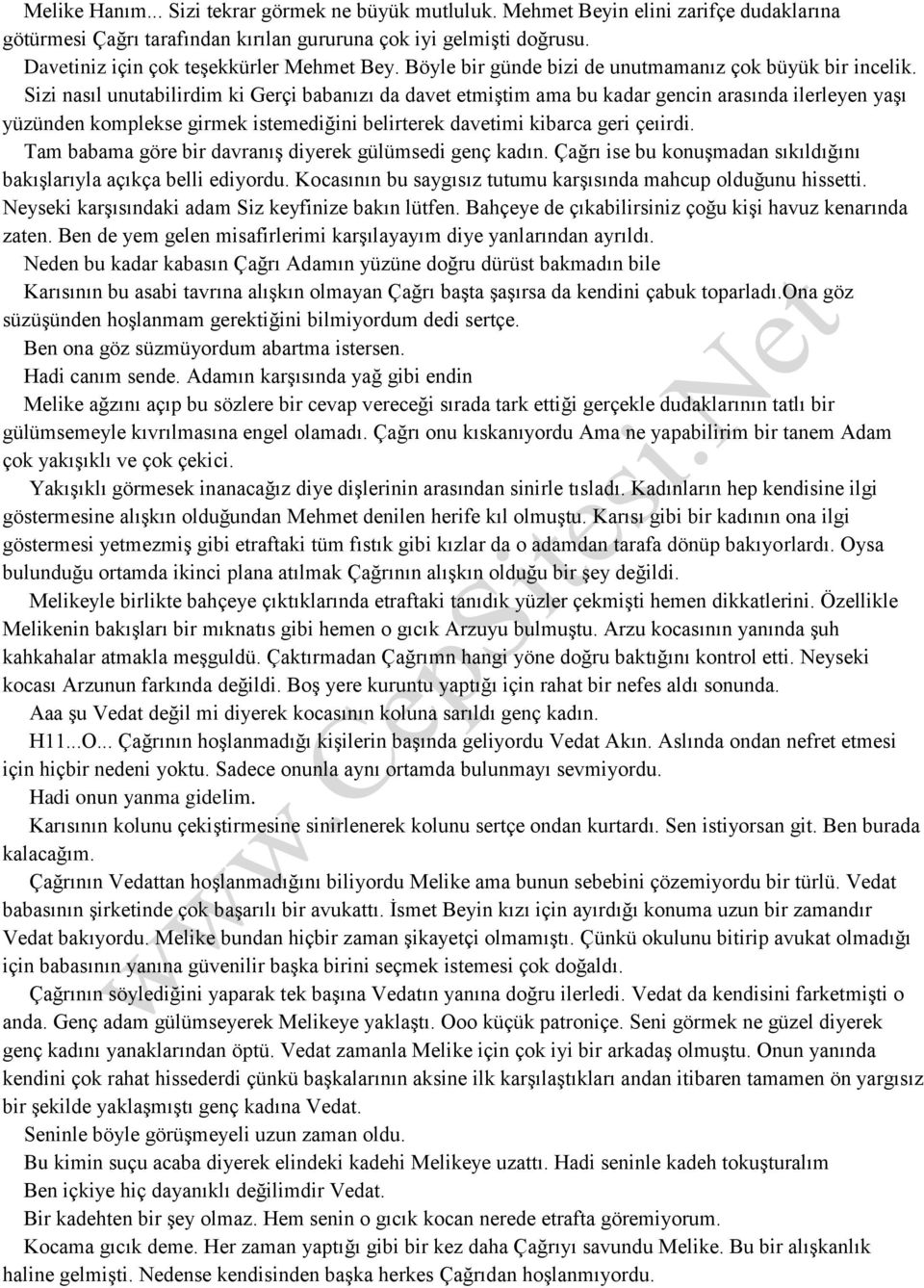 Sizi nasıl unutabilirdim ki Gerçi babanızı da davet etmiştim ama bu kadar gencin arasında ilerleyen yaşı yüzünden komplekse girmek istemediğini belirterek davetimi kibarca geri çeıirdi.