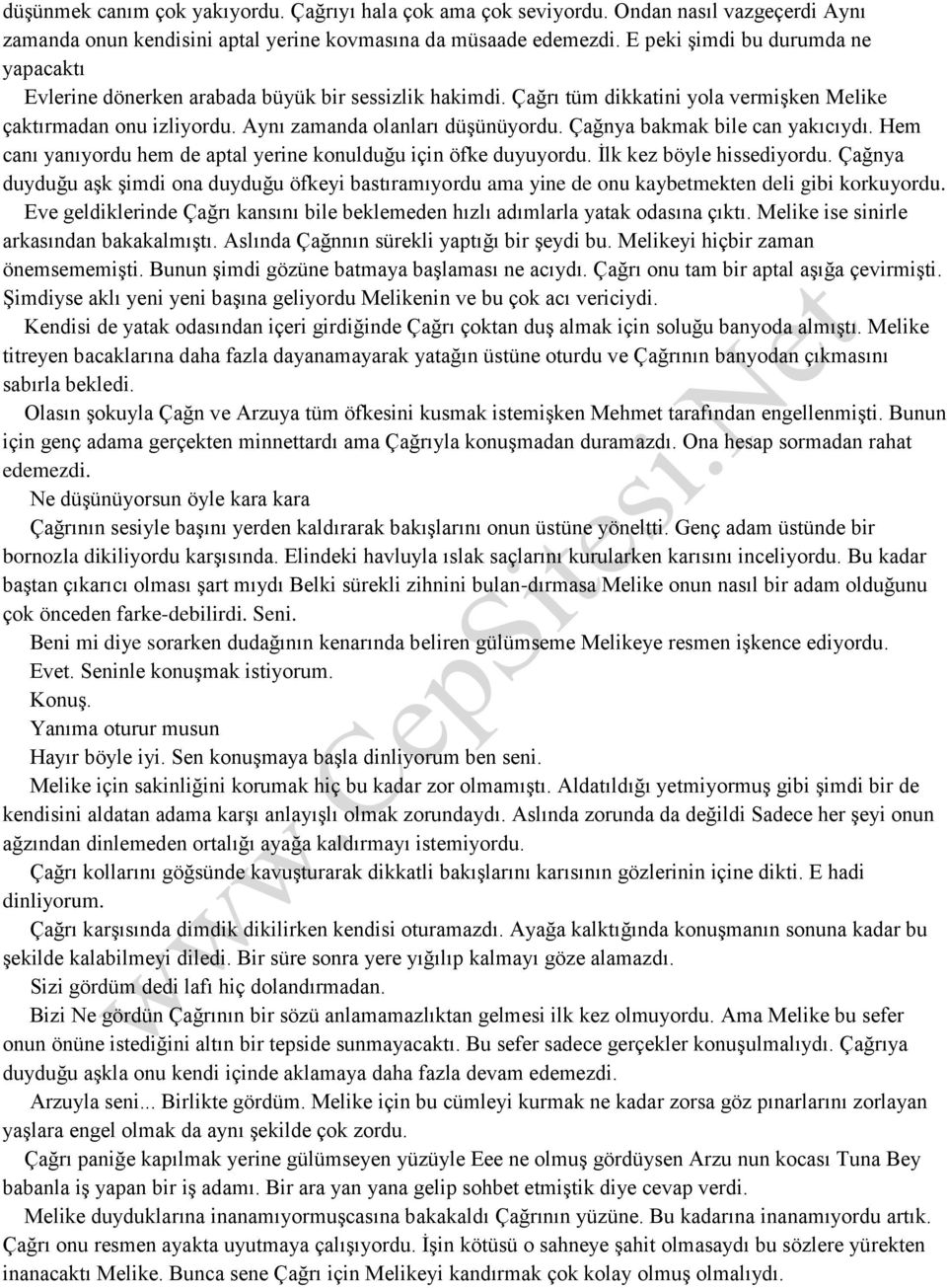 Çağnya bakmak bile can yakıcıydı. Hem canı yanıyordu hem de aptal yerine konulduğu için öfke duyuyordu. İlk kez böyle hissediyordu.