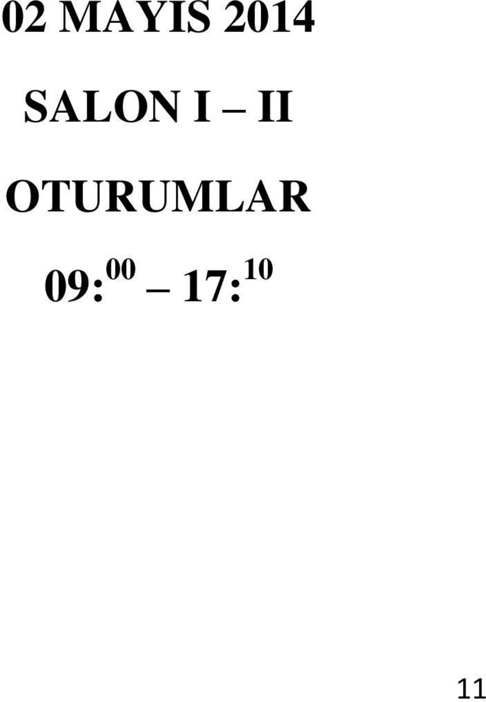 II OTURUMLAR