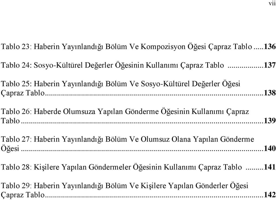 .. 138 Tablo 26: Haberde Olumsuza Yapılan Gönderme Öğesinin Kullanımı Çapraz Tablo.