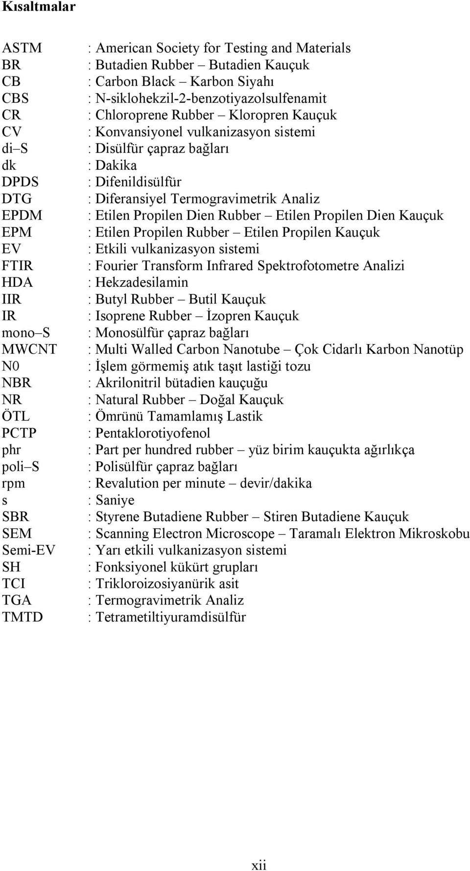 Disülfür çapraz bağları : Dakika : Difenildisülfür : Diferansiyel Termogravimetrik Analiz : Etilen Propilen Dien Rubber Etilen Propilen Dien Kauçuk : Etilen Propilen Rubber Etilen Propilen Kauçuk :