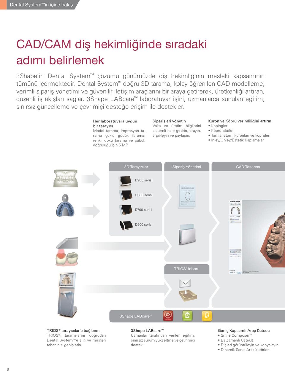 3Shape LABcare laboratuvar işini, uzmanlarca sunulan eğitim, sınırsız güncelleme ve çevrimiçi desteğe erişim ile destekler.